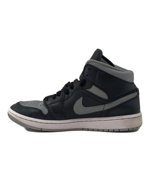 NIKE（ナイキ）NIKE (ナイキ) AIR JORDAN 1 MID ブラック×グレー サイズ:25㎝の古着・服飾アイテム