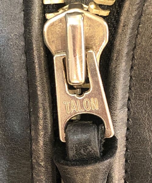 B-McCOY'S（ビーマッコイズ）B-McCOY'S (ビーマッコイズ) ダブルレザージャケット ブラック サイズ:36の古着・服飾アイテム