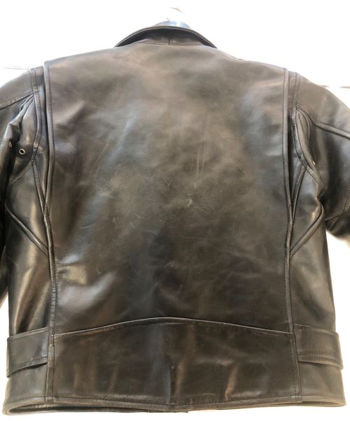 B-McCOY'S（ビーマッコイズ）B-McCOY'S (ビーマッコイズ) ダブルレザージャケット ブラック サイズ:36の古着・服飾アイテム