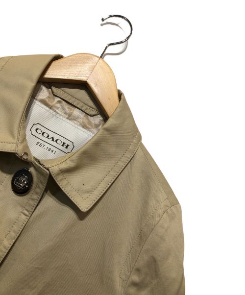 COACH（コーチ）COACH (コーチ) ステンカラーコート ベージュ サイズ:Sの古着・服飾アイテム