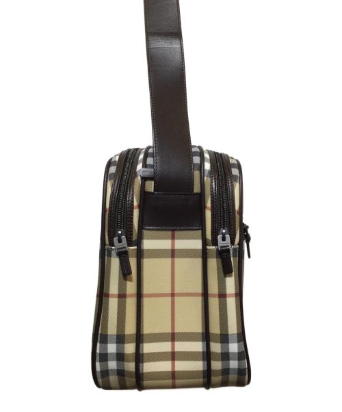 BURBERRY（バーバリー）BURBERRY (バーバリー) ショルダーバッグ カーキ×ブラウンの古着・服飾アイテム