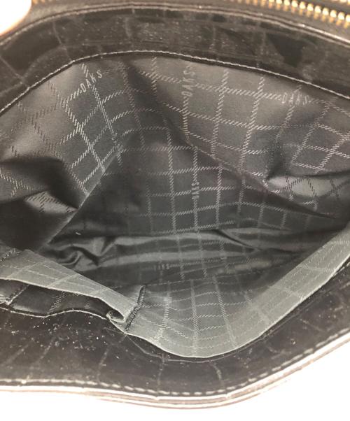 DAKS（ダックス）DAKS (ダックス) クロコ調ハンドバッグ ブラックの古着・服飾アイテム