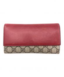 GUCCI（グッチ）の古着「長財布」｜ベージュ×レッド