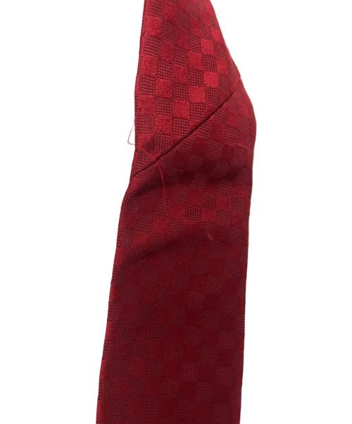 LOUIS VUITTON（ルイ ヴィトン）LOUIS VUITTON (ルイ ヴィトン) シルクネクタイ　MR0135 ダミエ クラバット レッド サイズ:無しの古着・服飾アイテム