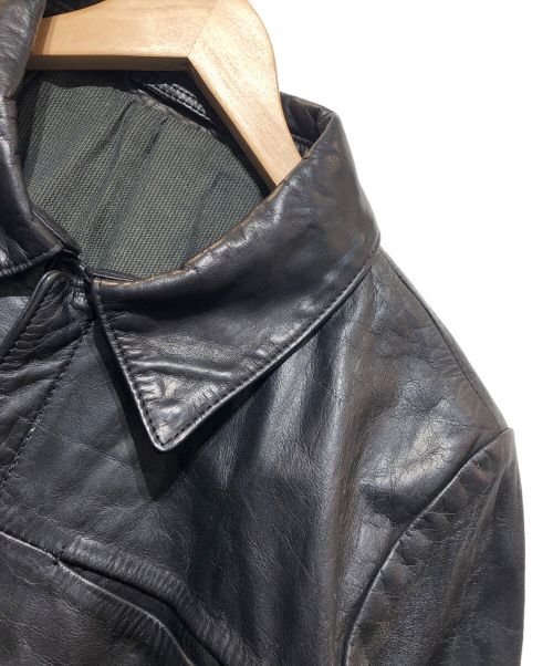 TMT（ティーエムティー）TMT (ティーエムティー) レザージャケット ブラック サイズ:Lの古着・服飾アイテム