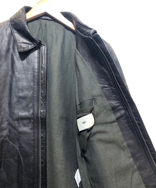 TMT（ティーエムティー）TMT (ティーエムティー) レザージャケット ブラック サイズ:Lの古着・服飾アイテム