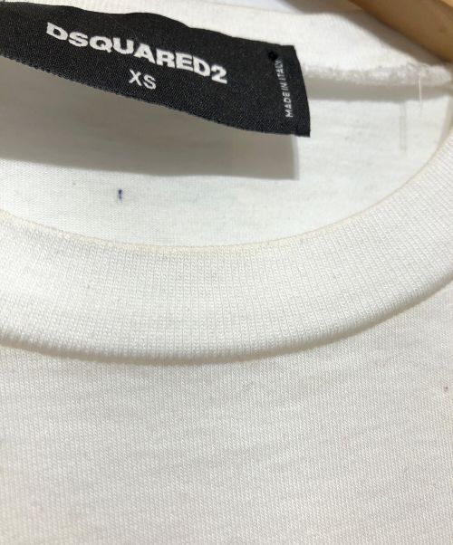 DSQUARED2（ディースクエアード）DSQUARED2 (ディースクエアード) Tシャツ ホワイト サイズ:XSの古着・服飾アイテム