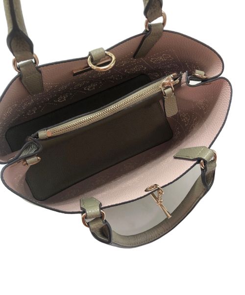 GUESS（ゲス）GUESS (ゲス) 2WAYバッグ ベージュ×ピンクの古着・服飾アイテム