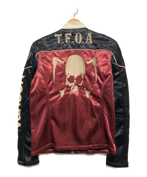 VANSON（バンソン）VANSON (バンソン) ライダースジャケット レッド×ブラック サイズ:M 未使用品の古着・服飾アイテム