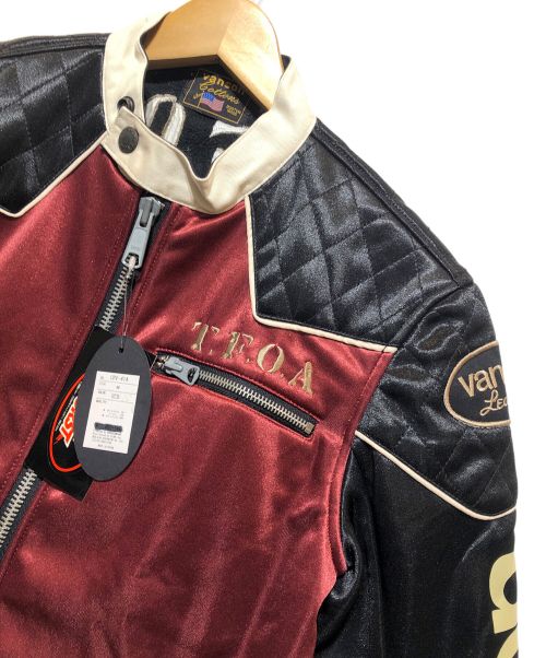 VANSON（バンソン）VANSON (バンソン) ライダースジャケット レッド×ブラック サイズ:M 未使用品の古着・服飾アイテム