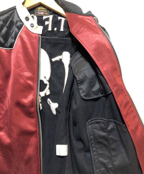 VANSON（バンソン）VANSON (バンソン) ライダースジャケット レッド×ブラック サイズ:M 未使用品の古着・服飾アイテム