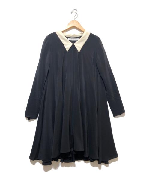 MARIHA（マリハ）MARIHA (マリハ) シルクチュニックブラウス ブラック×ホワイト サイズ:不明の古着・服飾アイテム