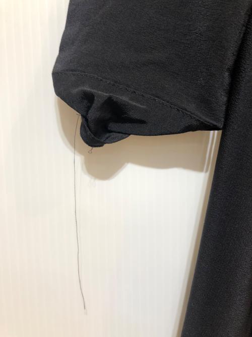 MARIHA（マリハ）MARIHA (マリハ) シルクチュニックブラウス ブラック×ホワイト サイズ:不明の古着・服飾アイテム