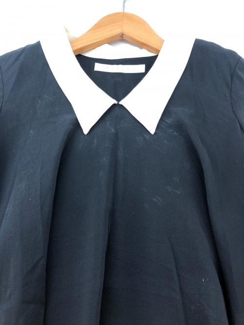 MARIHA（マリハ）MARIHA (マリハ) シルクチュニックブラウス ブラック×ホワイト サイズ:不明の古着・服飾アイテム