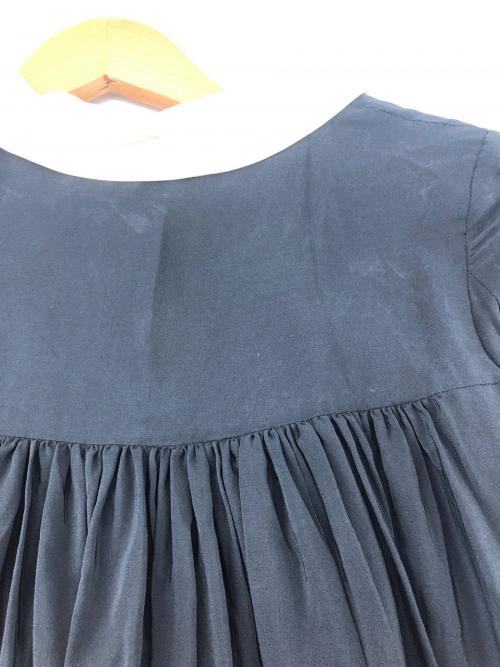 MARIHA（マリハ）MARIHA (マリハ) シルクチュニックブラウス ブラック×ホワイト サイズ:不明の古着・服飾アイテム