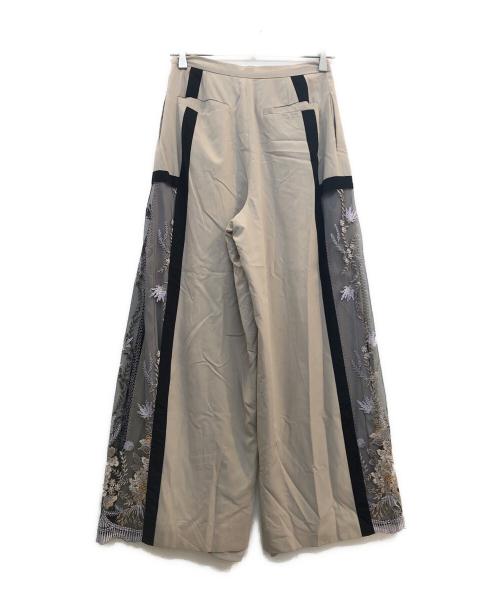 MURRAL（ミューラル）MURRAL (ミューラル) レース刺繍パンツ ベージュ サイズ:36の古着・服飾アイテム