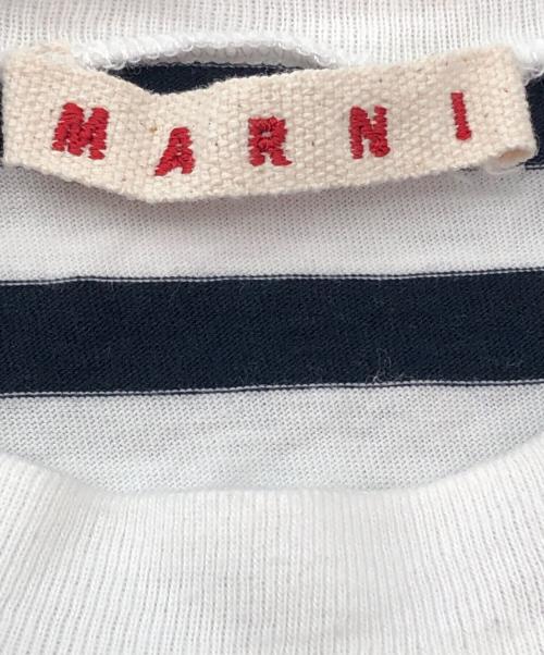 MARNI（マルニ）MARNI (マルニ) ボーダーTシャツ ホワイト×ネイビー サイズ:12の古着・服飾アイテム