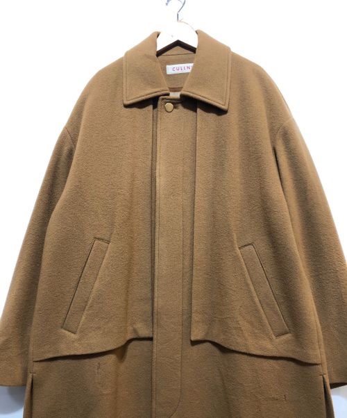 CULLNI（クルニ）CULLNI (クルニ) フライフロントウールステンカラーコート ブラウン サイズ:Mの古着・服飾アイテム