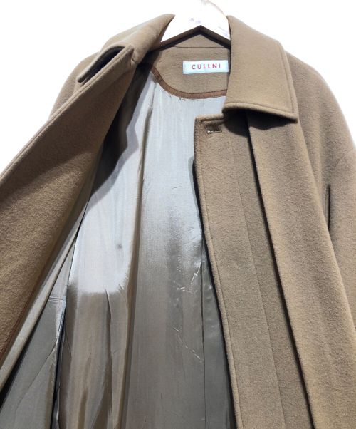 CULLNI（クルニ）CULLNI (クルニ) フライフロントウールステンカラーコート ブラウン サイズ:Mの古着・服飾アイテム