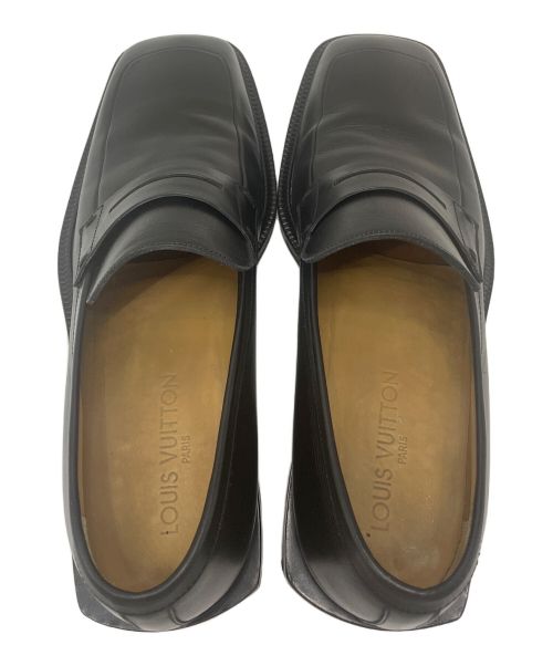LOUIS VUITTON（ルイ ヴィトン）LOUIS VUITTON (ルイ ヴィトン) スクウェアトゥシューズ ブラック サイズ:81/2の古着・服飾アイテム
