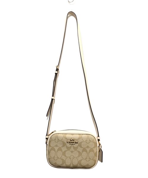 COACH（コーチ）COACH (コーチ) ショルダーポーチ ベージュ×ホワイトの古着・服飾アイテム