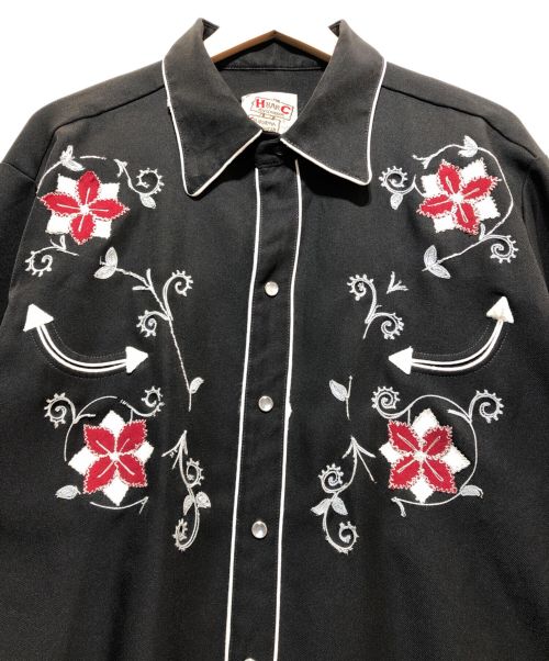 H BAR C（エイチバーシー）H BAR C (エイチバーシー) ウエスタンシャツ ブラック サイズ:表記なしの古着・服飾アイテム