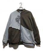 GLIM CLAPグリムクラップ）の古着「リバーシブルフライトジャケット」｜グリーン×グレー