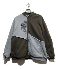 GLIM CLAP（グリムクラップ）の古着「リバーシブルフライトジャケット」｜グリーン×グレー