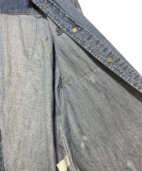 ADAM PATEK（アダムパテック）ADAM PATEK (アダムパテック) ペイントデニムルーズシャツ インディゴ サイズ:1の古着・服飾アイテム