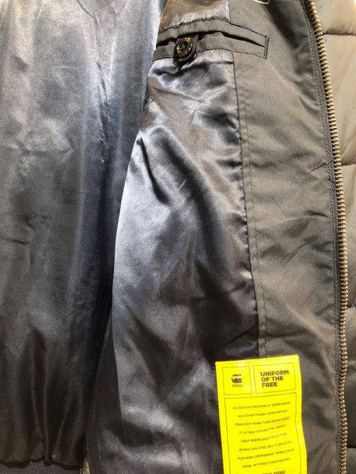 G-STAR RAW（ジースターロゥ）G-STAR RAW (ジースターロゥ) 中綿デニムジャケット ネイビー×ブラック サイズ:Mの古着・服飾アイテム