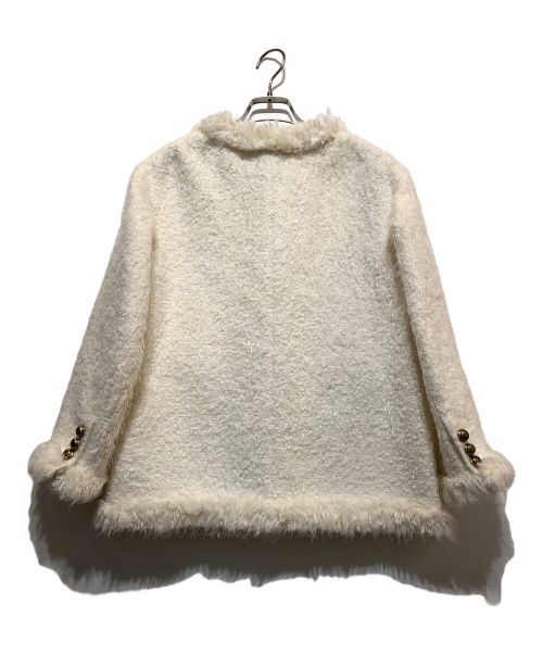 UNITED ARROWS（ユナイテッドアローズ）UNITED ARROWS (ユナイテッドアローズ) シャギーツイードジャケット ホワイト サイズ:36の古着・服飾アイテム