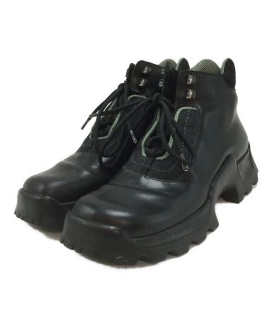 中古・古着通販】PRADA (プラダ) ブーツ ブラック サイズ:38 1/2
