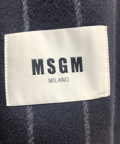 MSGM（エムエスジーエム）MSGM (エムエスジーエム) チェスターコート ネイビー サイズ:38の古着・服飾アイテム