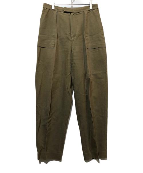 ebure（エブール）EBURE (エブール) インタックパンツ ベージュ サイズ:38の古着・服飾アイテム