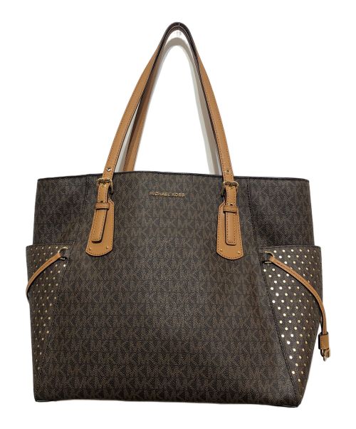 MICHAEL KORS（マイケル・コース）MICHAEL KORS (マイケルコース) トートバッグ ブラウンの古着・服飾アイテム