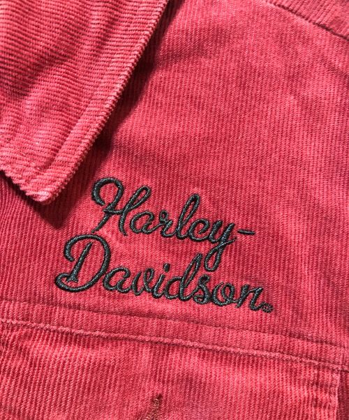 HARLEY-DAVIDSON（ハーレーダビッドソン）HARLEY-DAVIDSON (ハーレーダビッドソン) トランセンデントコーデュロイジャケット レッド サイズ:Mの古着・服飾アイテム