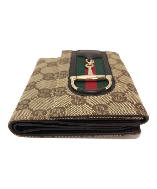GUCCI（グッチ）GUCCI (グッチ) 3つ折り財布 ブラウンの古着・服飾アイテム
