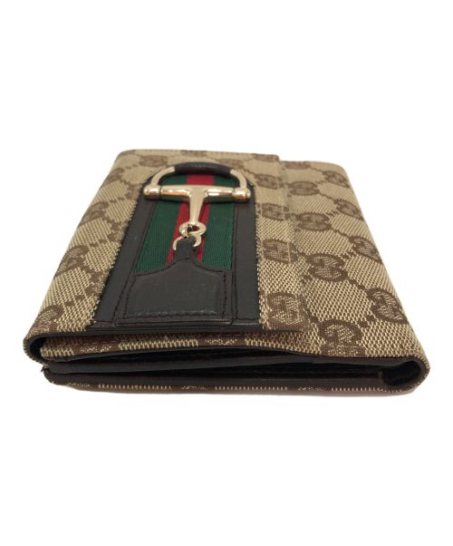 GUCCI（グッチ）GUCCI (グッチ) 3つ折り財布 ブラウンの古着・服飾アイテム
