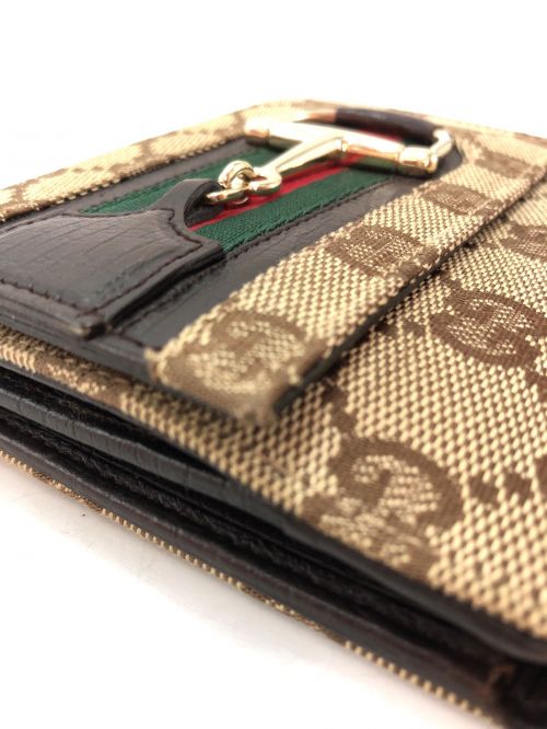 GUCCI（グッチ）GUCCI (グッチ) 3つ折り財布 ブラウンの古着・服飾アイテム