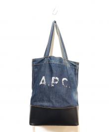 A.P.C.（アーペーセー）の古着「デニムトートバッグ」｜インディゴ×ブラック