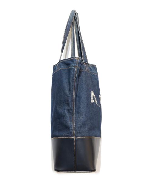 A.P.C.（アーペーセー）A.P.C. (アーペーセー) デニムトートバッグ インディゴ×ブラックの古着・服飾アイテム