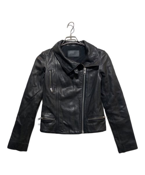 ALL SAINTS（オールセインツ）ALL SAINTS (オールセインツ) ラムレザーライダースジャケット ブラック サイズ:US00の古着・服飾アイテム