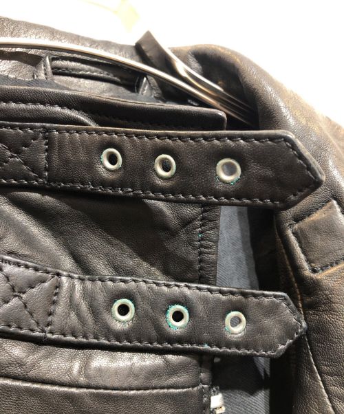 ALL SAINTS（オールセインツ）ALL SAINTS (オールセインツ) ラムレザーライダースジャケット ブラック サイズ:US00の古着・服飾アイテム