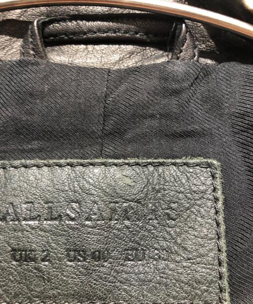 ALL SAINTS（オールセインツ）ALL SAINTS (オールセインツ) ラムレザーライダースジャケット ブラック サイズ:US00の古着・服飾アイテム