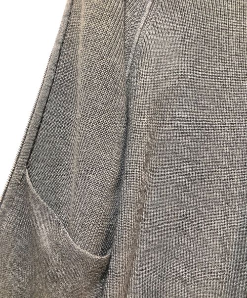 GUCCI（グッチ）GUCCI (グッチ) ジップニット グレー×カーキ サイズ:Sの古着・服飾アイテム