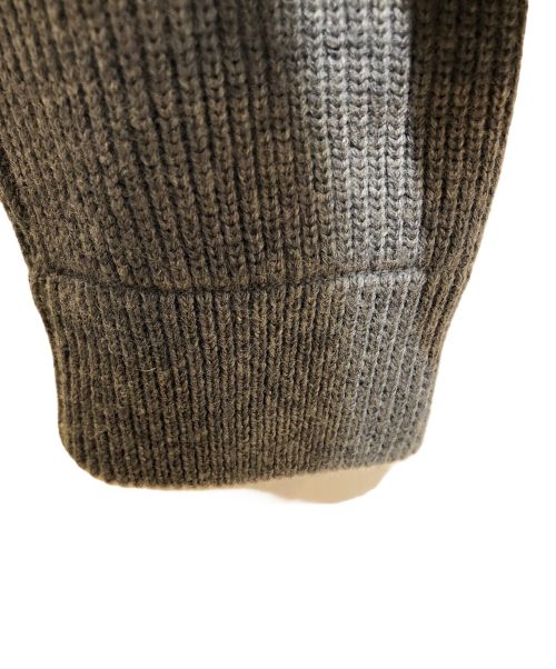 GUCCI（グッチ）GUCCI (グッチ) ジップニット グレー×カーキ サイズ:Sの古着・服飾アイテム