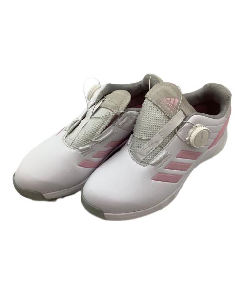 adidas（アディダス）adidas (アディダス) ゴルフシューズ ホワイト×ピンク サイズ:23.5cmの古着・服飾アイテム