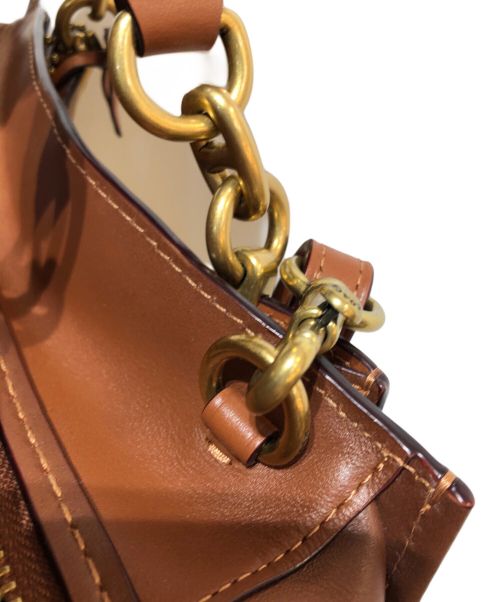 COACH（コーチ）COACH (コーチ) 2WAYバッグ ベージュ×ブラウンの古着・服飾アイテム