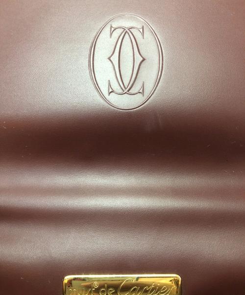 Cartier（カルティエ）Cartier (カルティエ) ハンドバッグ ボルドーの古着・服飾アイテム