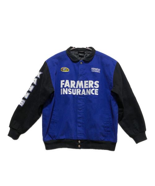 HASE AUTHENTICS（ハセ オーセンティックス）HASE AUTHENTICS (ハセ オーセンティックス) レーシングジャケット ブルー×ブラック サイズ:LGの古着・服飾アイテム